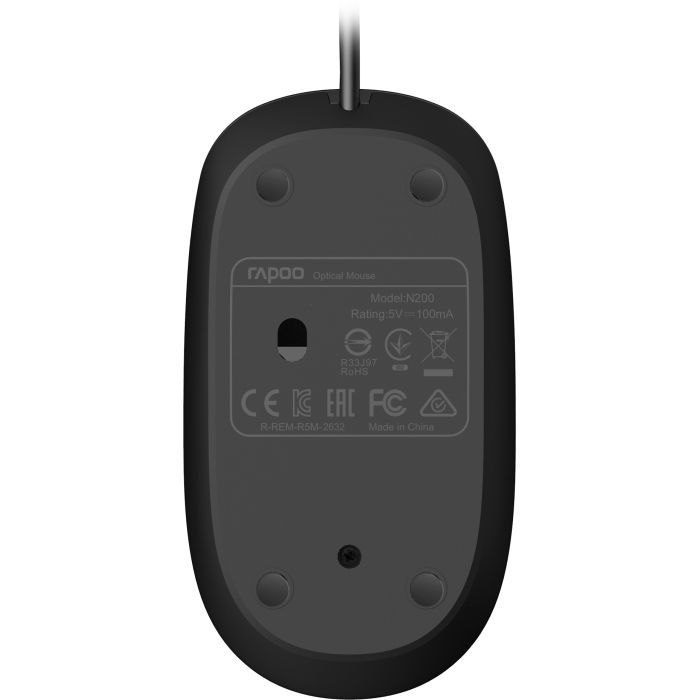 Мышка Rapoo N200 Black изображение 6