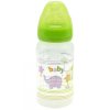 Бутылочка для кормления Baby Team c широким горлом, 250мл 6+ (1002_зеленый)