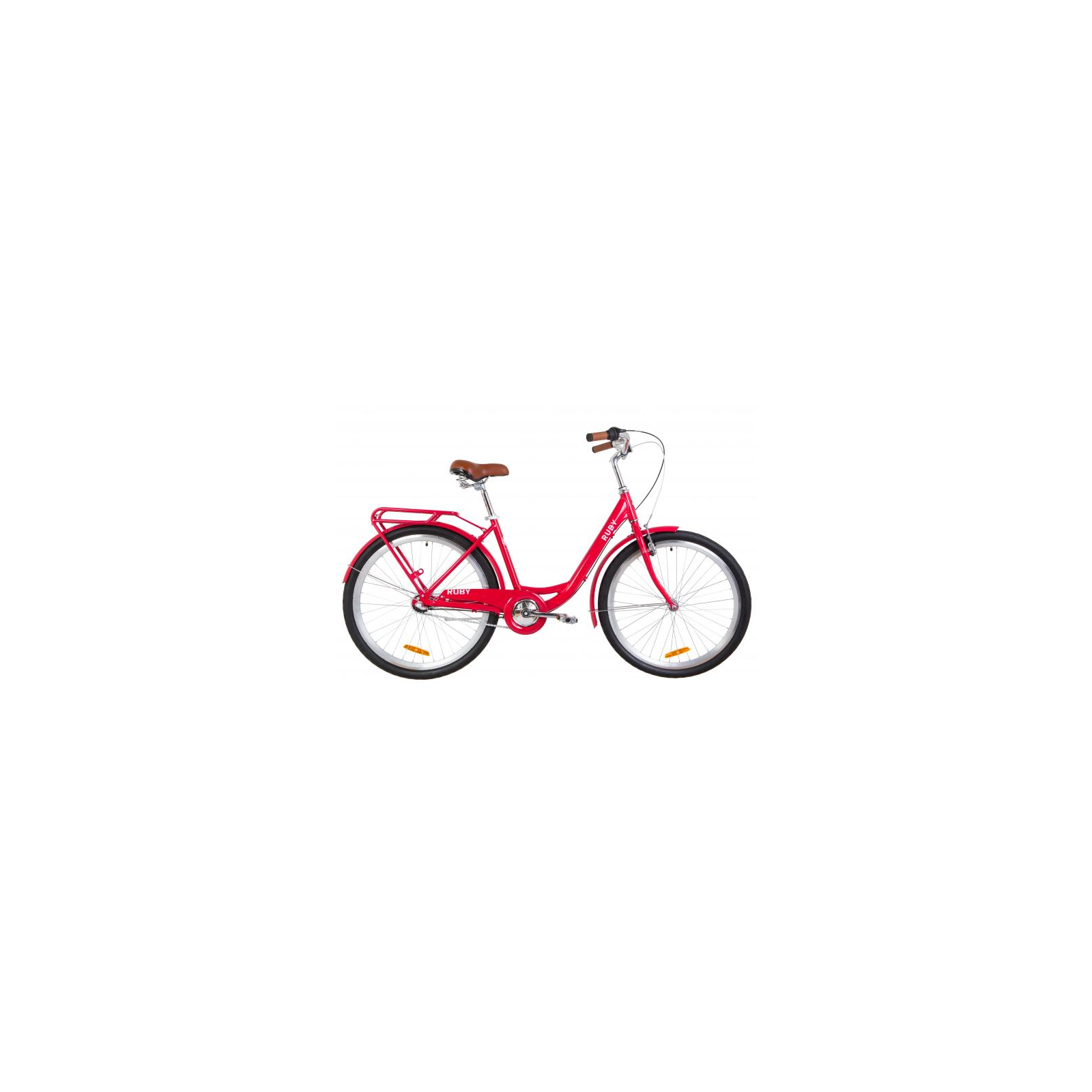 Велосипед Dorozhnik 26" RUBY рама-17" Al 2020 красный с багажником (OPS-D-26-106)
