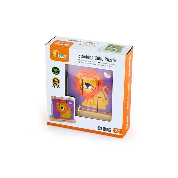 Развивающая игрушка Viga Toys Пазл-кубики вертикальный Сафари (50834) изображение 3