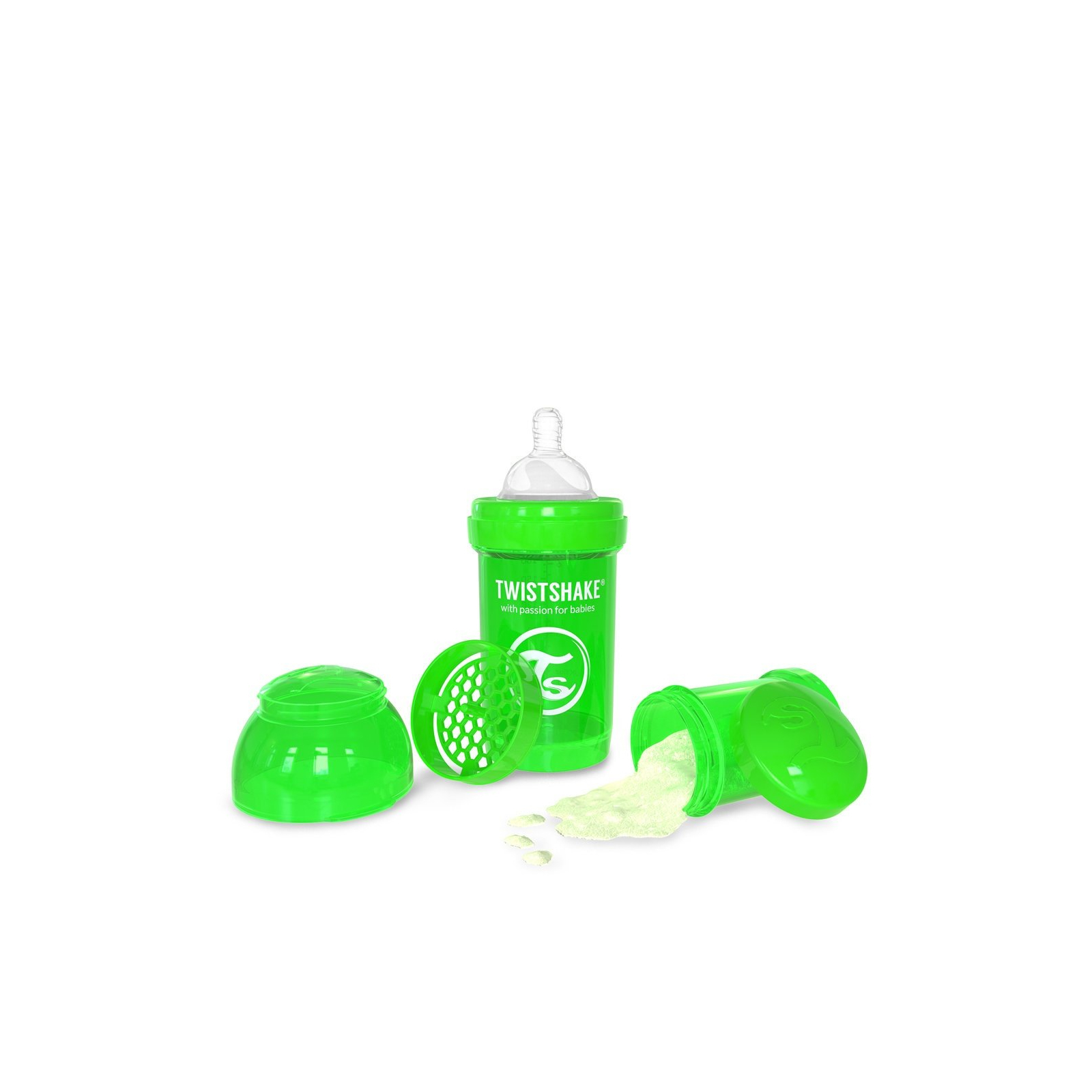 Пляшечка для годування Twistshake антиколькова 180 мл, зелена (24849) зображення 3