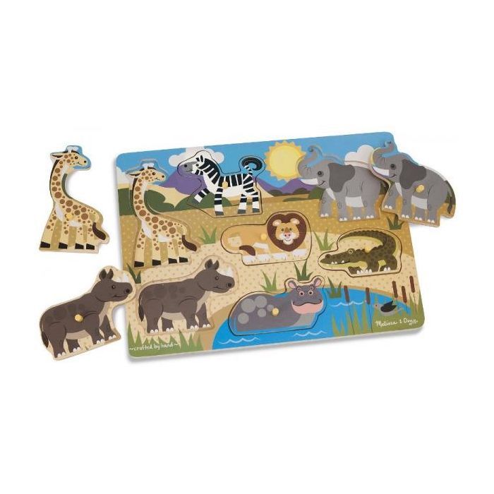 Развивающая игрушка Melissa&Doug рамка-вкладыш Сафари (MD19054) изображение 2