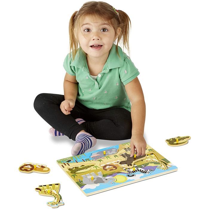 Развивающая игрушка Melissa&Doug рамка-вкладыш Сафари (MD19054) изображение 3