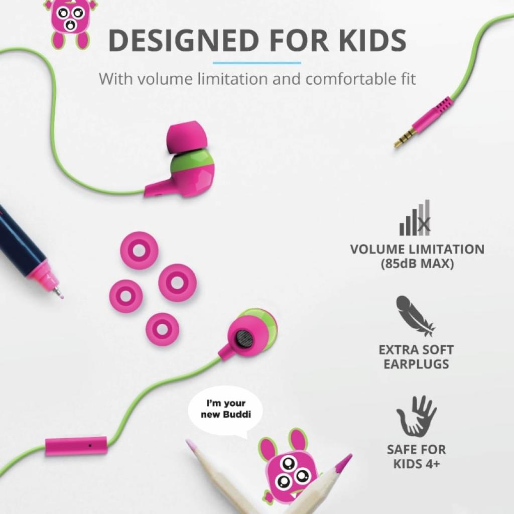 Навушники Trust Buddi Kids Mic Pink (23420) зображення 7