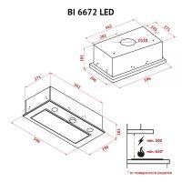 Витяжка кухонна Perfelli BI 6672 WH LED зображення 11