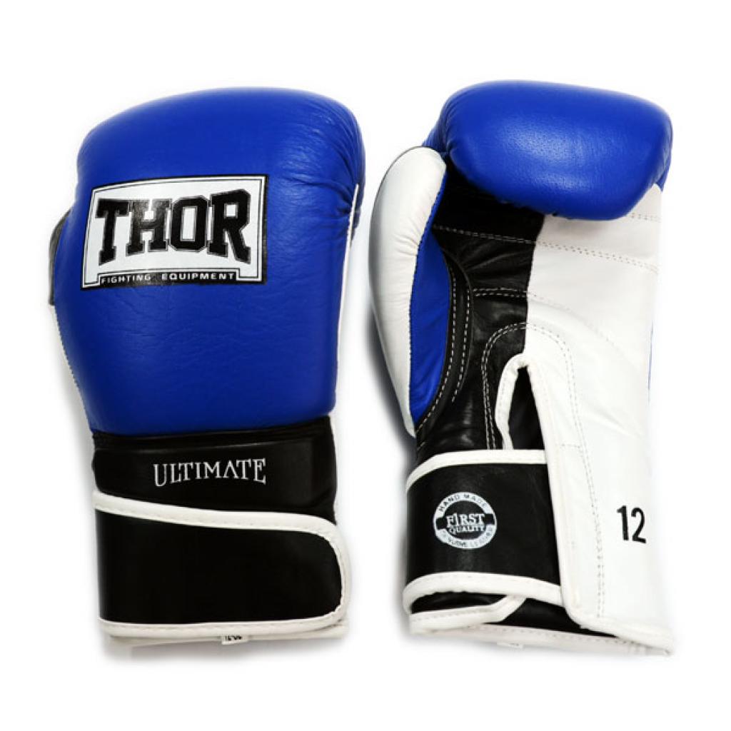 Боксерские перчатки Thor Ultimate 12oz Blue/Black/White (551/03(PU) B/BL/WH 12 oz.) изображение 5