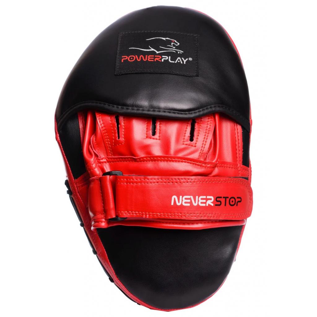 Лапи боксерські PowerPlay 3051 PU Black/Red (PP_3051_Red) зображення 2
