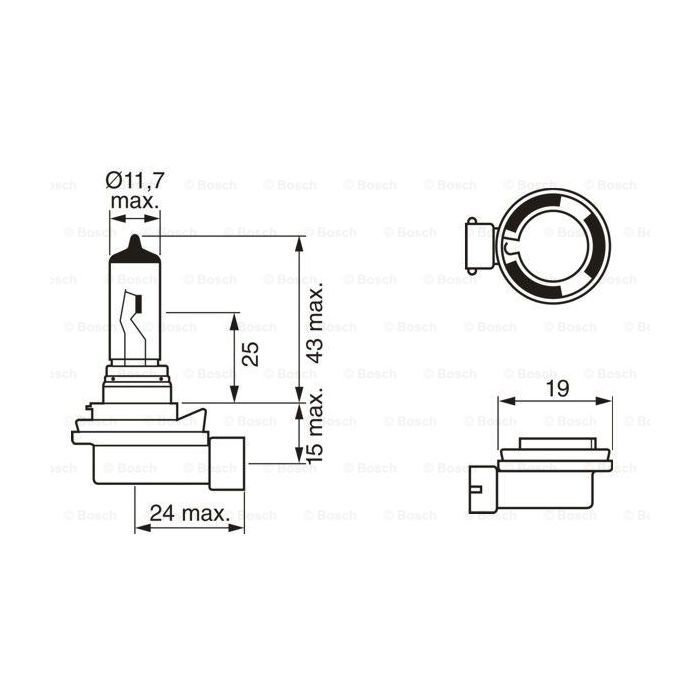 Автолампа Bosch галогенова 35W (1 987 302 081) изображение 5
