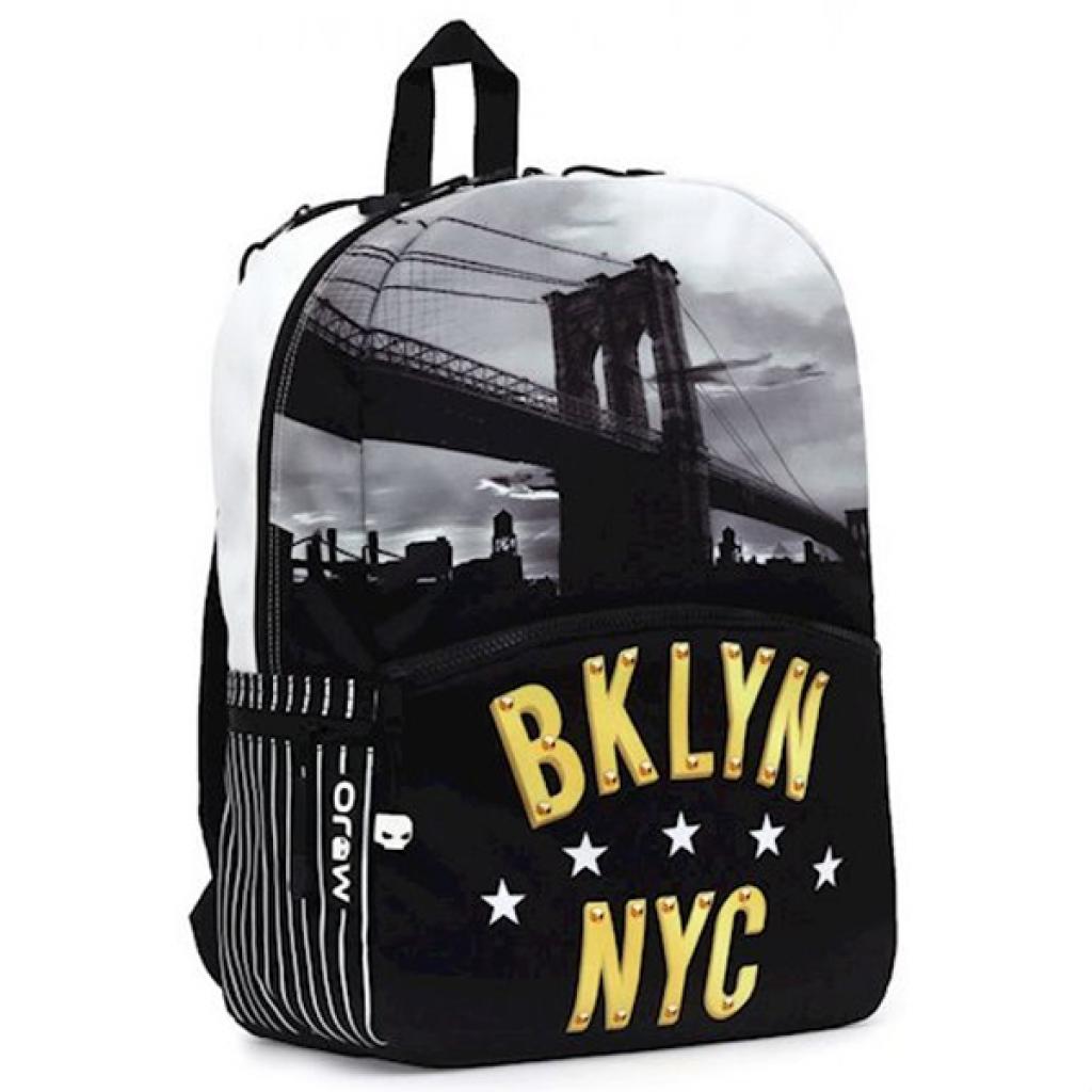 Рюкзак шкільний Mojo Бруклін Нью-Йорк Чорно-білий (KZ9984026)