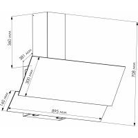 Витяжка кухонна Eleyus LUNA 1200 LED 90 BL зображення 8