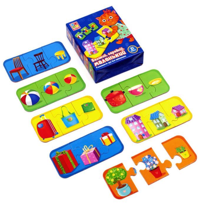 Развивающая игрушка Vladi Toys Большой средний маленький, украинский язык (VT1804-28) изображение 2