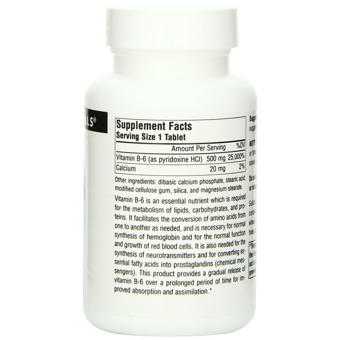 Витамин Source Naturals Витамин В-6 500мг, 100 таблеток (SNS-00416) изображение 2