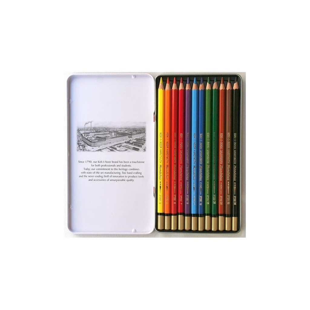 Олівці кольорові Koh-i-Noor Mondeluz акварельні 12 кольорів (3722) зображення 2