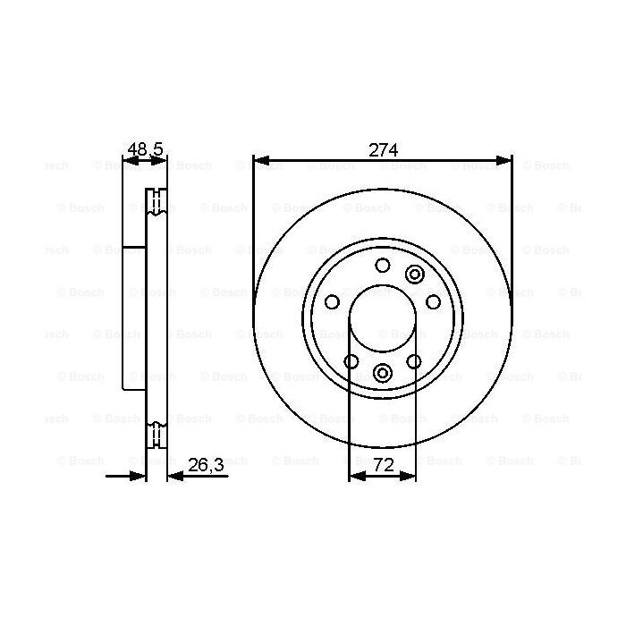 Гальмівний диск Bosch 0 986 479 444 зображення 5
