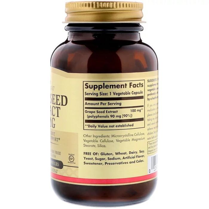 Трави Solgar Екстракт виноградних кісточок, Grape Seed Extract, 100 мг, 6 (SOL-01356) зображення 2