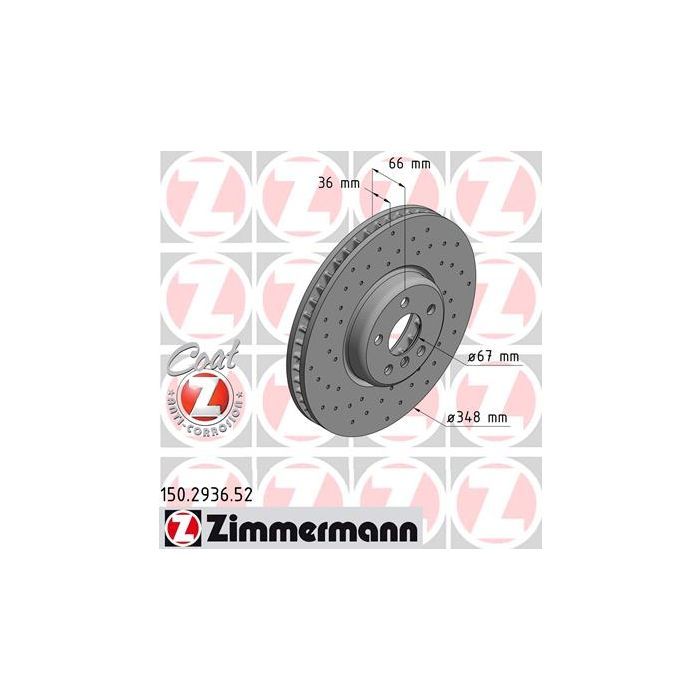 Гальмівний диск ZIMMERMANN 150.2936.52