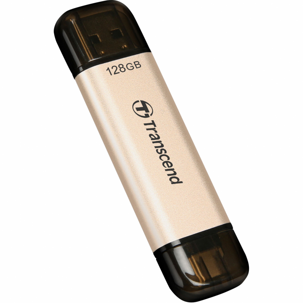 USB флеш накопичувач Transcend 256GB JetFlash 930 Gold-Black USB 3.2/Type-C (TS256GJF930C) зображення 3