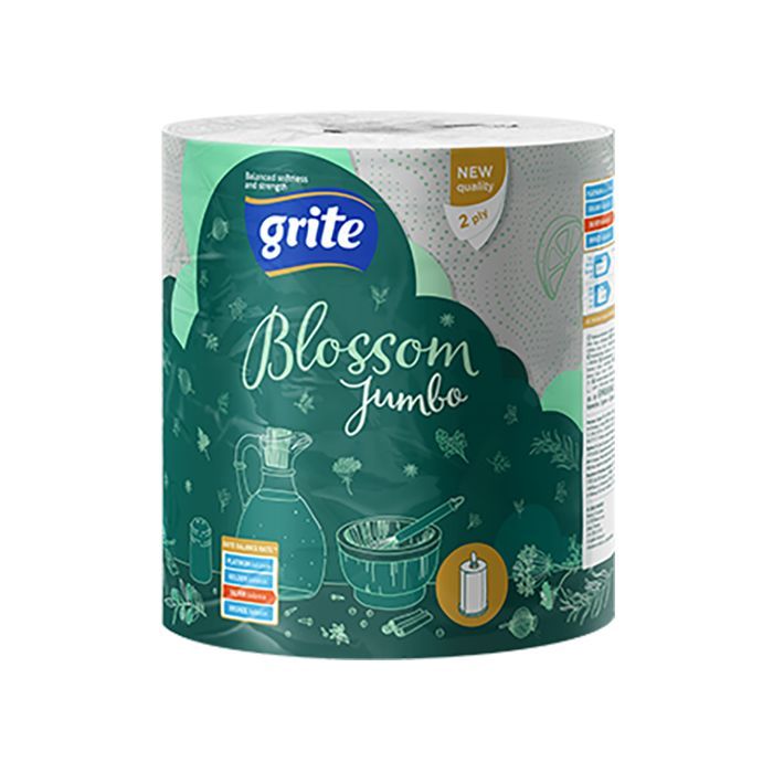 Бумажные полотенца Grite Blossom Jumbo 2 слоя 1 рулон (4770023348774)