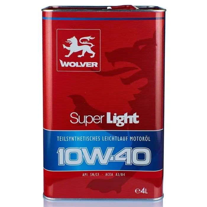 Моторное масло Wolver Super Light 10W-40, 4л (4260360940033)