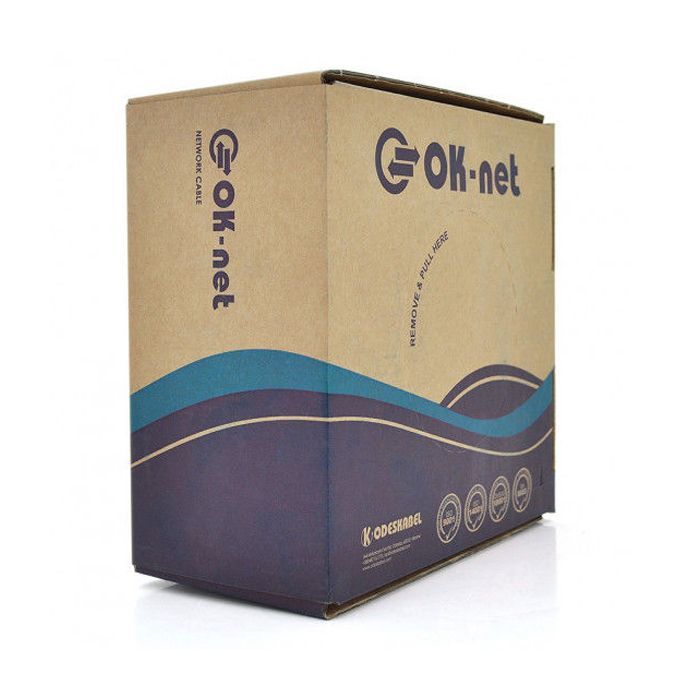 Кабель мережевий OK-Net UTP-cat.5E-SL, трос 4*0,5мм, outdoor, 305м (КППт-ВП (100) 4*2*0,49) зображення 2