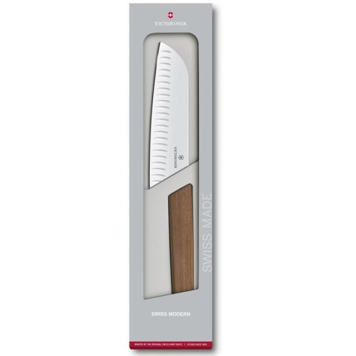 Кухонный нож Victorinox Swiss Modern Santoku 17 см Wood (6.9050.17KG)