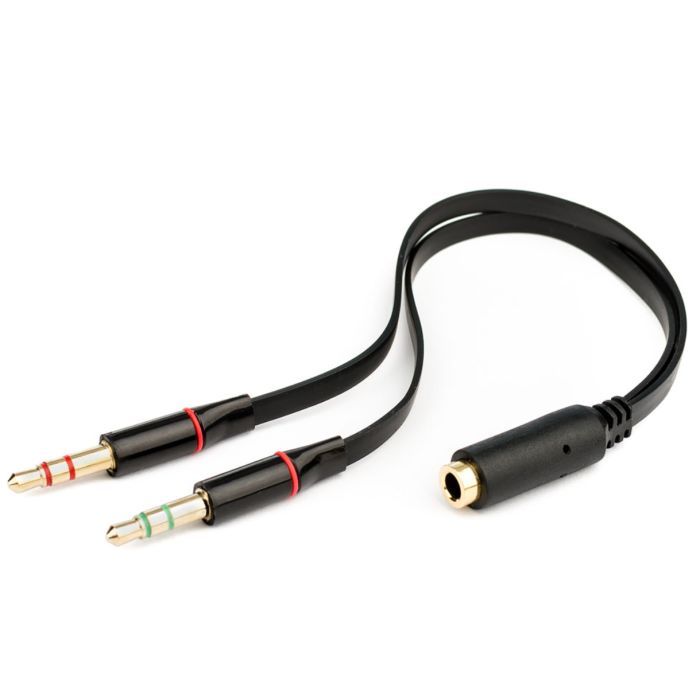 Перехідник 3.5mm F to 2x3.5mm M 0.1m (4pin) Atcom (17488)