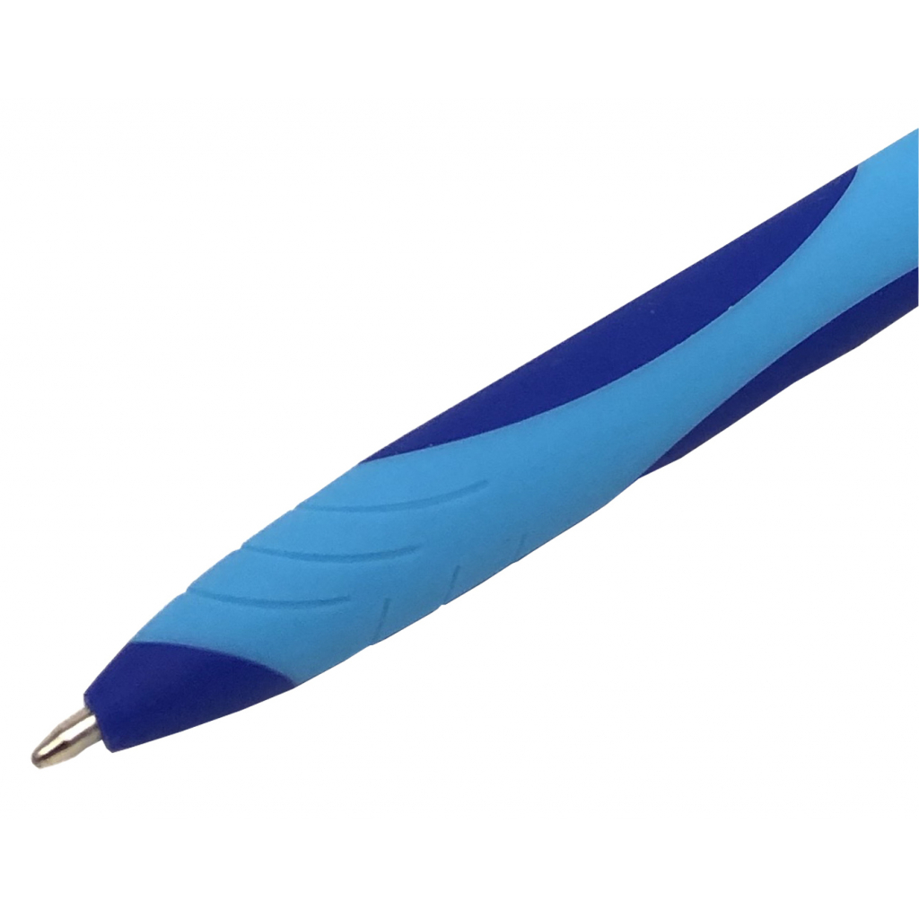 Ручка шариковая H-Tone автоматическая 0,7мм, голубой корпус, синяя, уп. 12 шт (PEN-HT-JJ20164) изображение 2