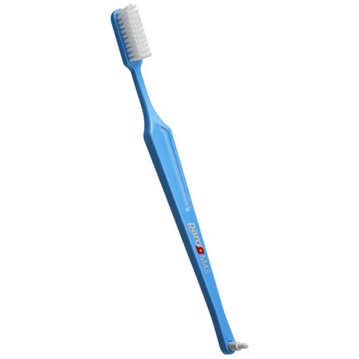 Зубна щітка Paro Swiss M43 середньої жорсткості Блакитна (7610458007082-blue)