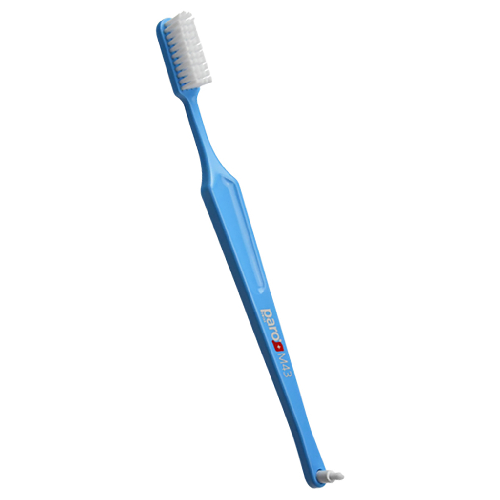 Зубна щітка Paro Swiss M43 середньої жорсткості Блакитна (7610458007082-blue)