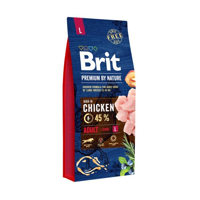 Сухой корм для собак Brit Premium Dog Adult L 15 кг (8595602526468)
