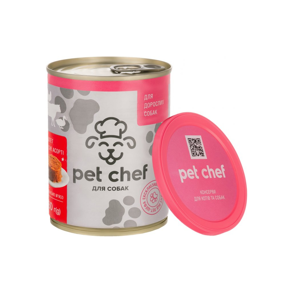 Консервы для собак Pet Chef паштет мясные ассорти 200 г (4820255190143) изображение 2