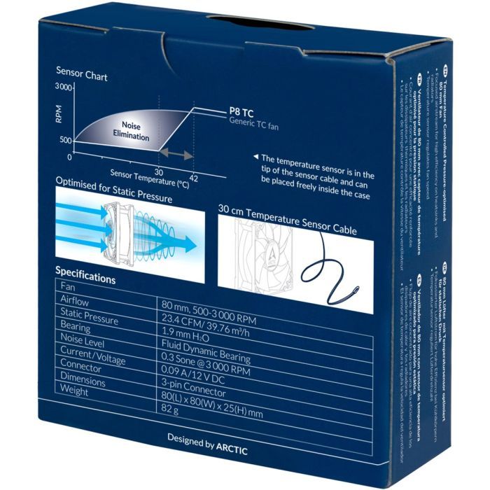 Кулер для корпуса Arctic P8 TC (ACFAN00140A) изображение 3
