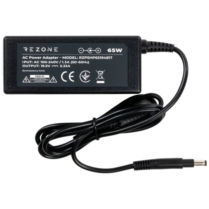 Блок питания к ноутбуку Rezone HP 65W 19.5V 3.33А 4.8*1.7 long (RZPSHP65194817) изображение 3
