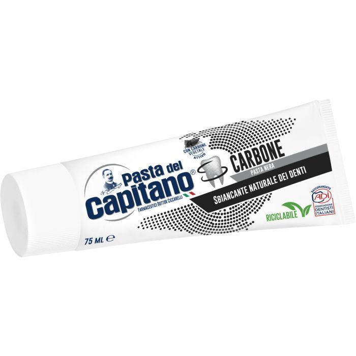 Зубная паста Pasta del Capitano Carbone с активированным углем 75 мл (8002140032219) изображение 2