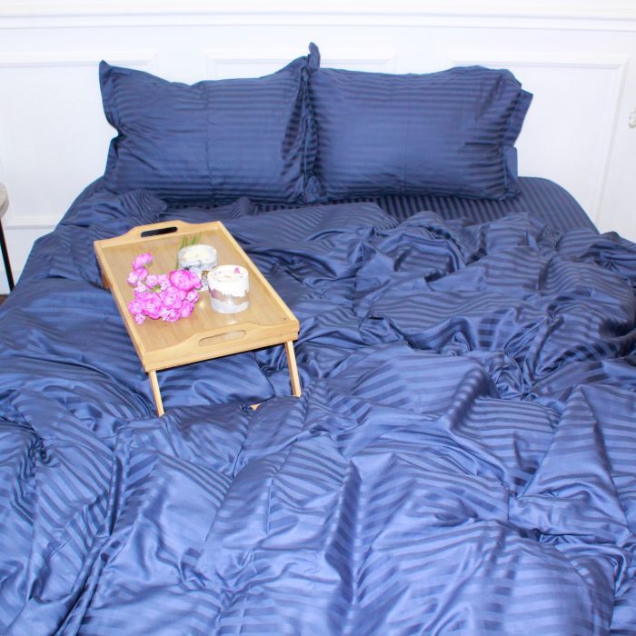 Постільна білизна MirSon Satin 30-0020SmokyBlue 160х220 Сімейний (2200005255384) зображення 2