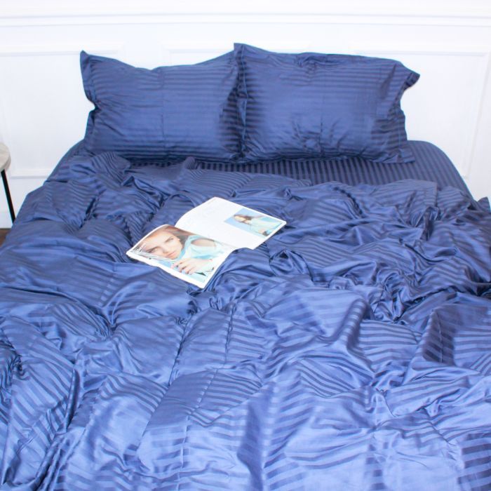 Постільна білизна MirSon Satin 30-0020SmokyBlue 160х220 Сімейний (2200005255384) зображення 3