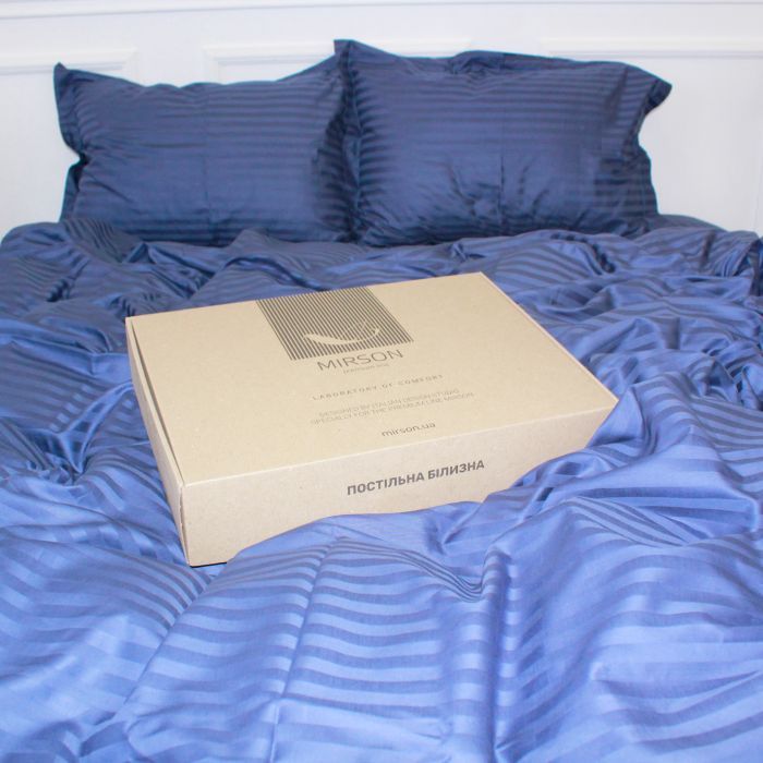 Постільна білизна MirSon Satin 30-0020SmokyBlue 160х220 Сімейний (2200005255384) зображення 4