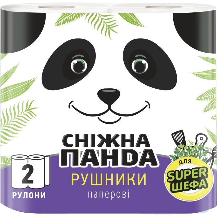 Бумажные полотенца Сніжна Панда 2 слоя 2 рулона (4823019007978)