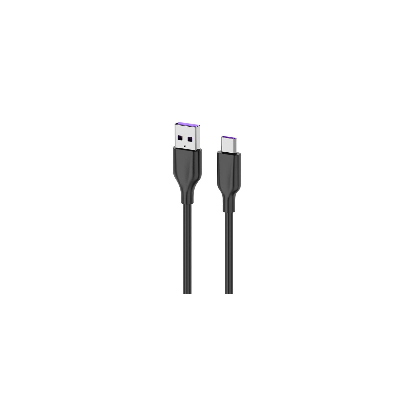 Дата кабель USB 2.0 AM to Type-C 1.0m Glow black 2E (2E-CCAC-BL)