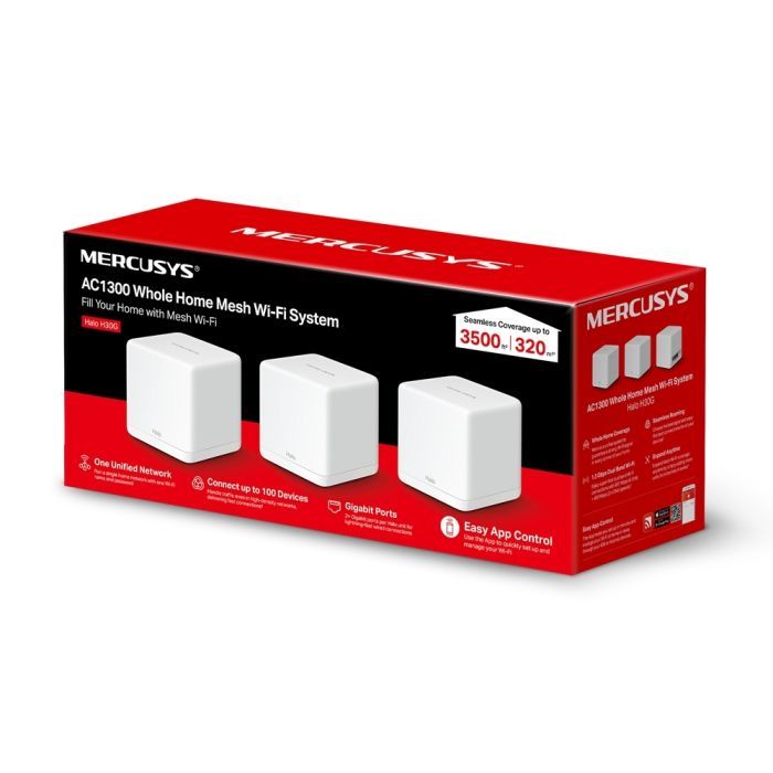Маршрутизатор Mercusys HALO-H30G-3-PACK зображення 6