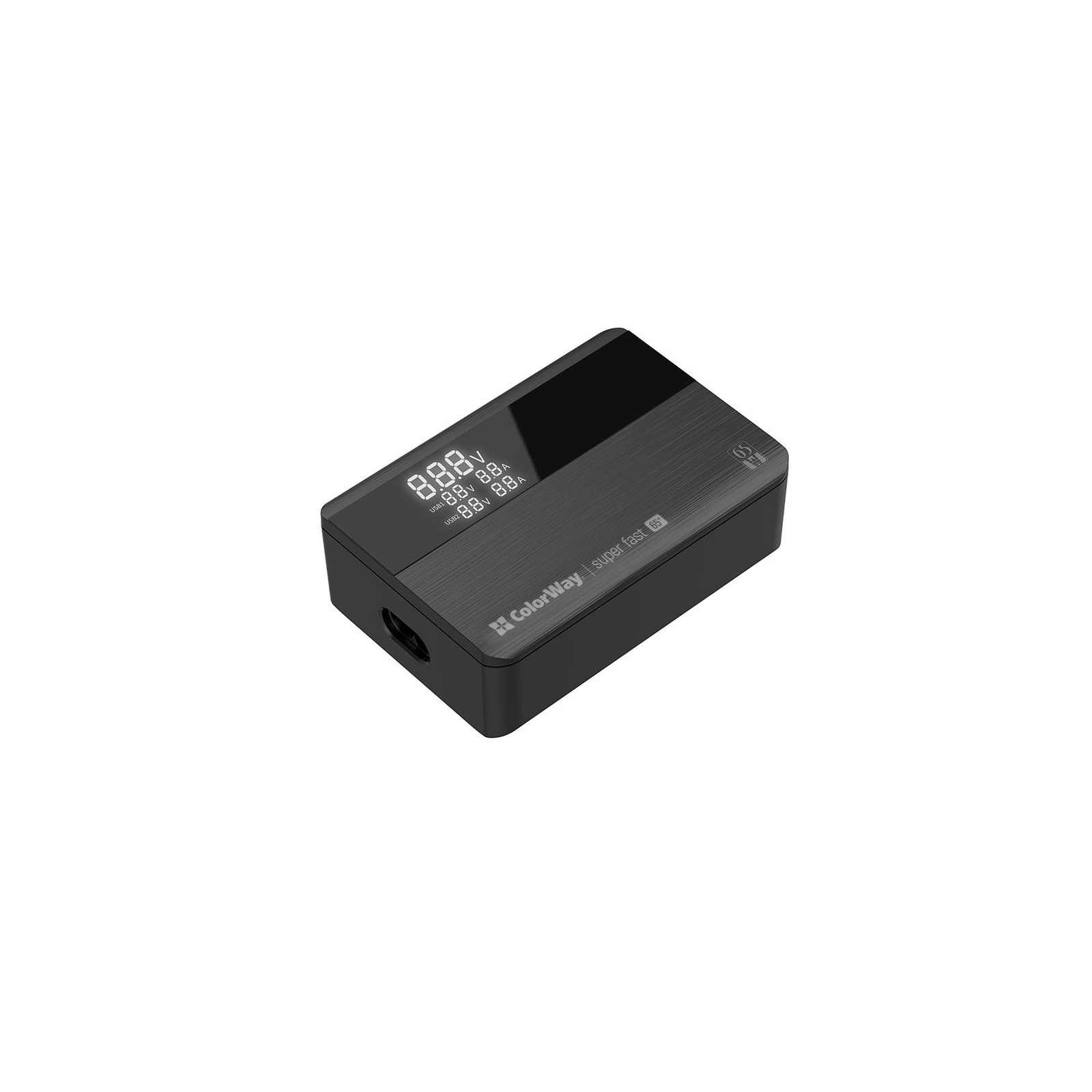Зарядний пристрій ColorWay Power Delivery (2USB-A + 2USB TYPE-C) (65W) black (CW-CHS040PD-BK) зображення 2