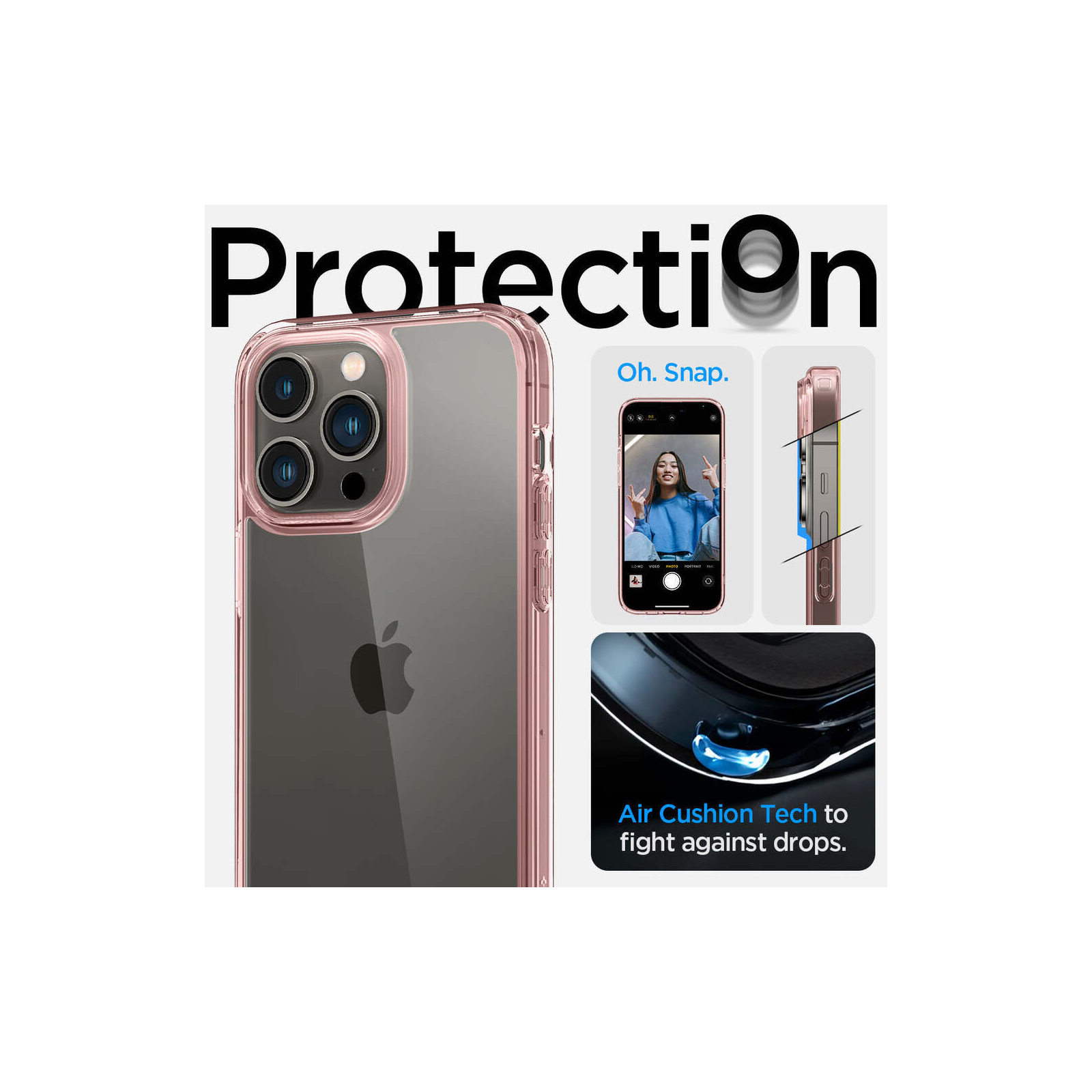 Чохол до мобільного телефона Spigen Apple iPhone 14 Pro Max Ultra Hybrid, Rose Crystal (ACS04818) зображення 11