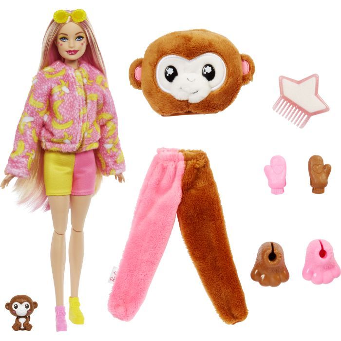 Кукла Barbie Cutie Reveal Друзья из джунглей Обезьяна (HKR01) изображение 2