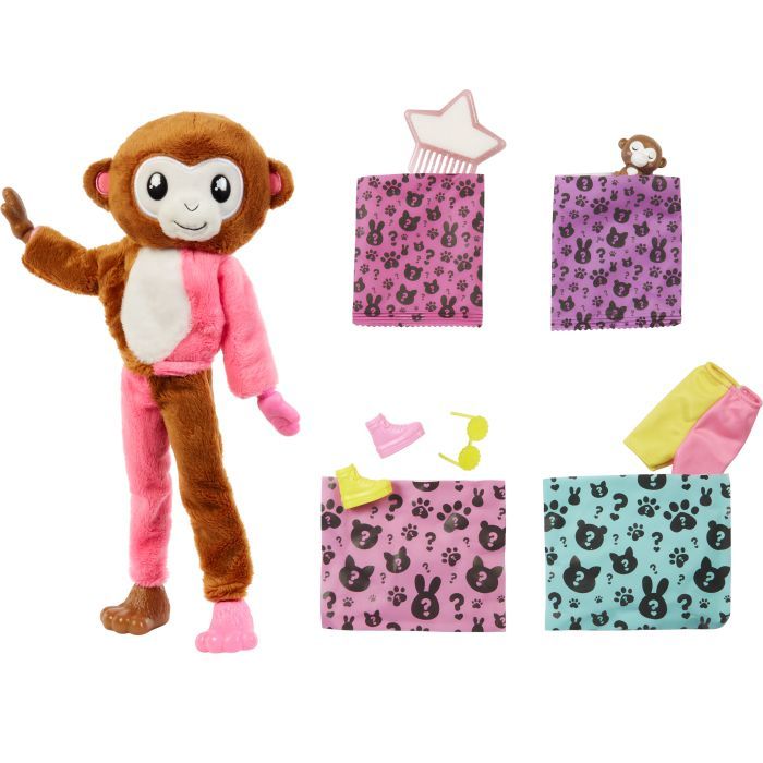Кукла Barbie Cutie Reveal Друзья из джунглей Обезьяна (HKR01) изображение 4