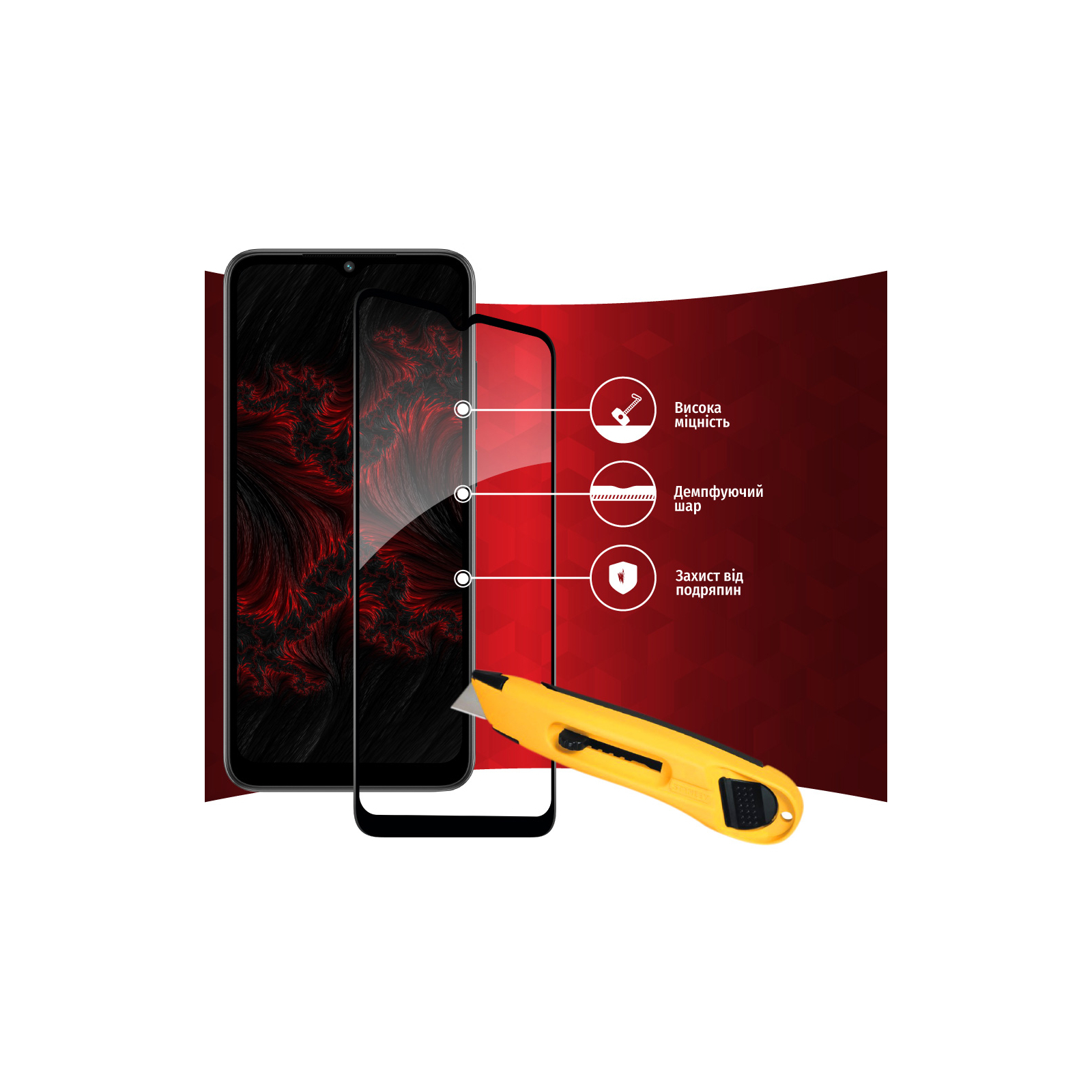 Стекло защитное Intaleo Full Glue Xiaomi Redmi A1 (1283126545337) изображение 4