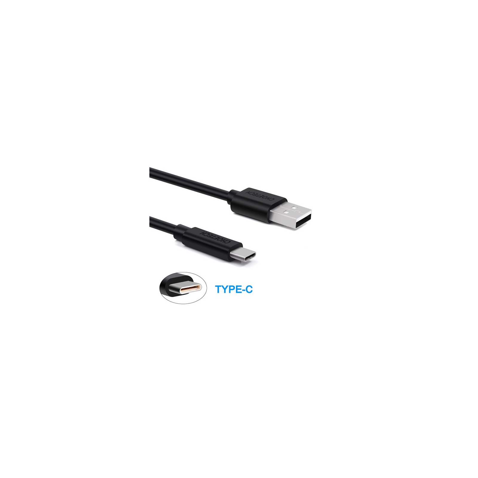 Дата кабель USB 2.0 AM to Type-C 1.0m Choetech (AC0002) зображення 2