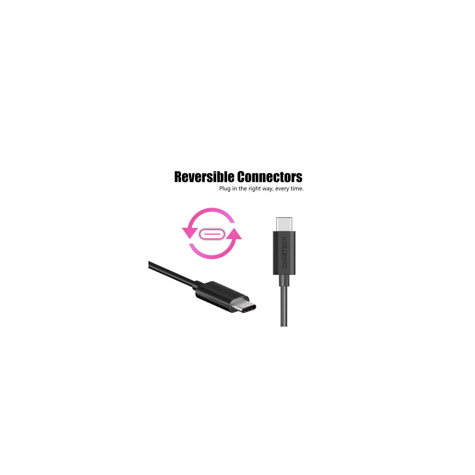 Дата кабель USB 2.0 AM to Type-C 1.0m Choetech (AC0002) изображение 7