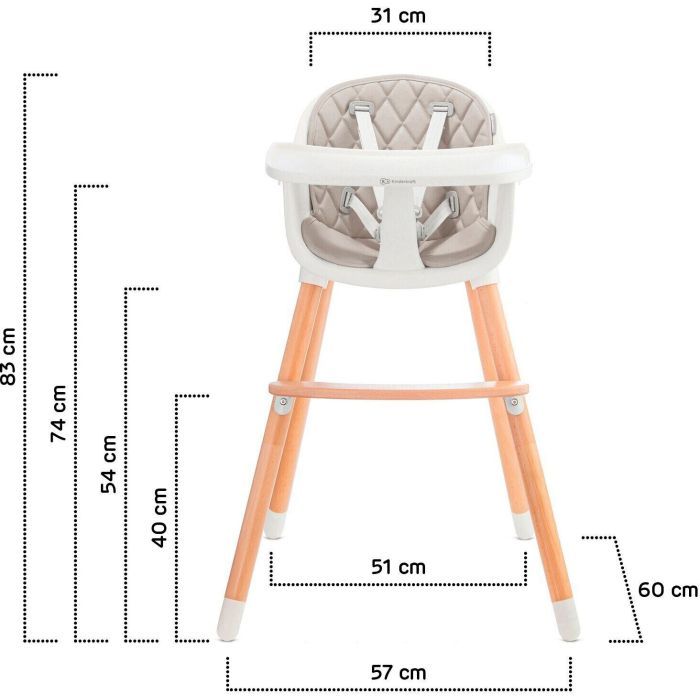 Стілець для годування Kinderkraft Sienna Gray (5902533915125) зображення 11