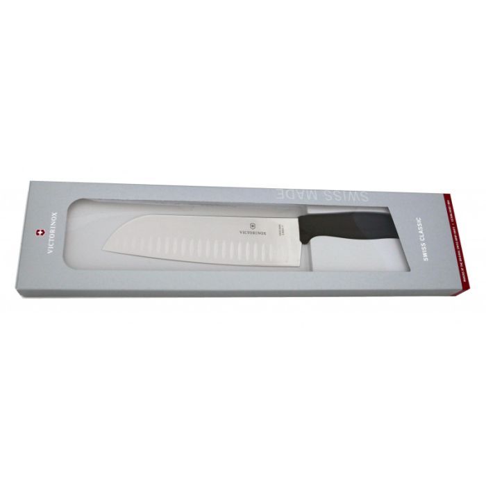 Кухонний ніж Victorinox SwissClassic Santoku 17см Black (6.8523.17G)