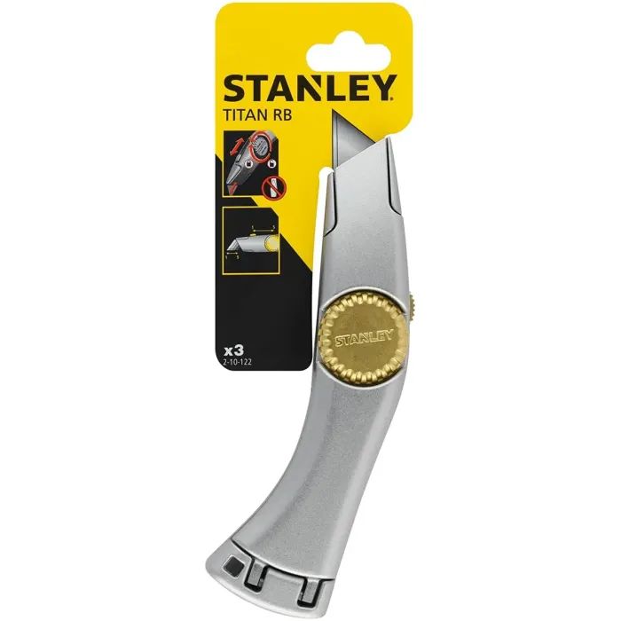Нож монтажный Stanley TITAN RB с выдвижным лезвием , L=185 мм. (2-10-122) изображение 2